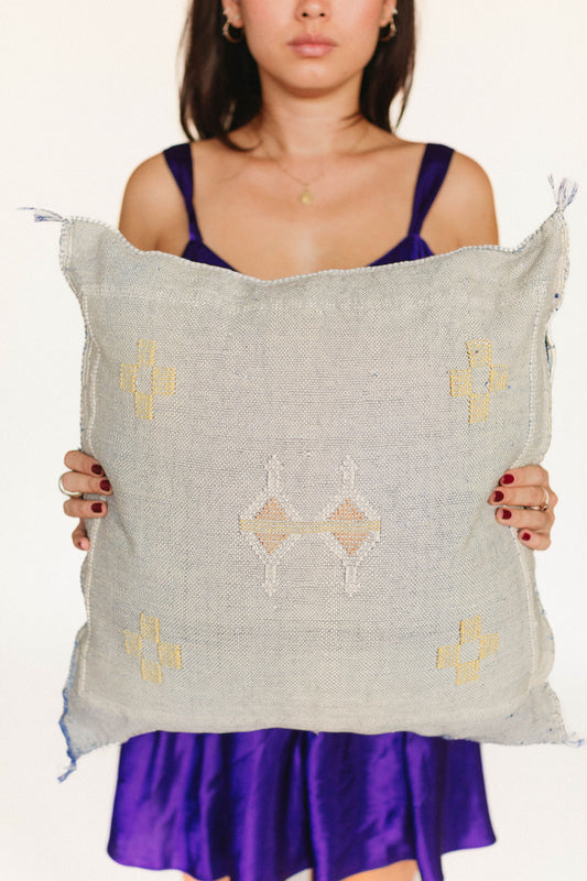 Pillow cover made out of Moroccan cactus silk and comes in many colors