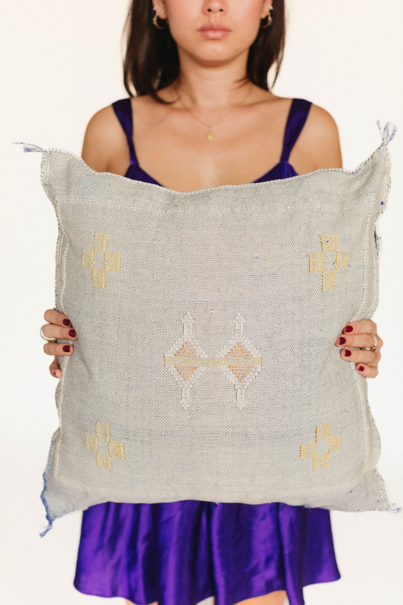 Cactus Silk Pillow Cover from Morocco