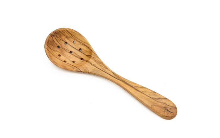 Olive Wood Spoon Strainer