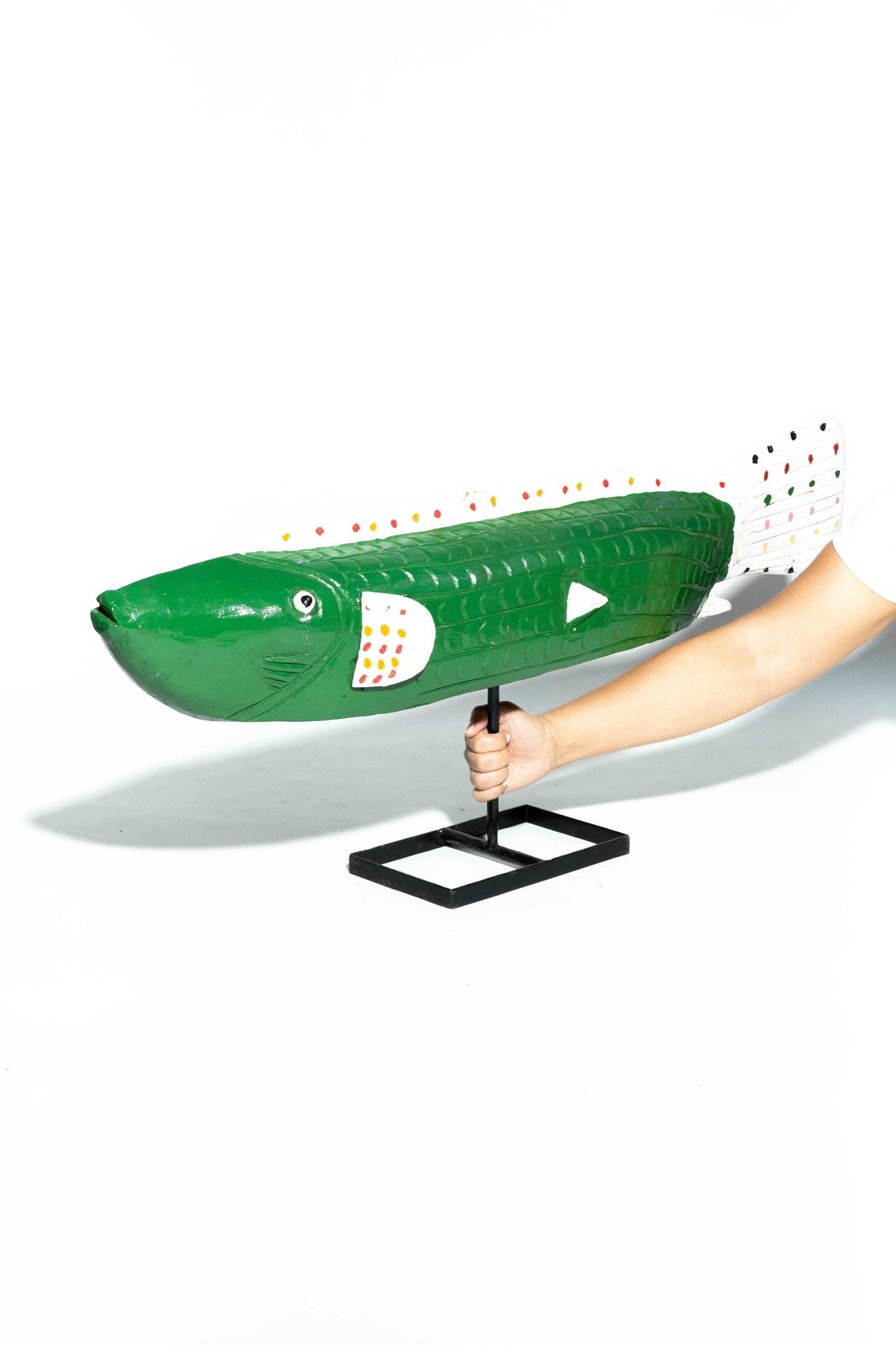 Green Fish Sculpture