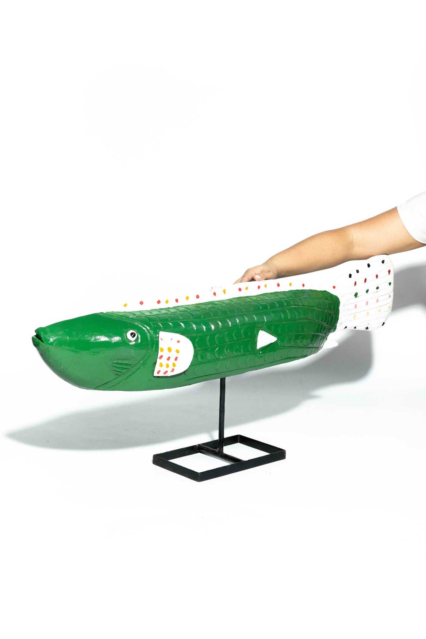 Green Fish Sculpture